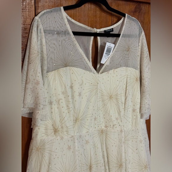 NWT Torrid Midi Mesh Flutter Sleeve Dress Sz 20 - Picture 9 of 12